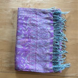 Beautiful pink/purple scarf with rhinestones